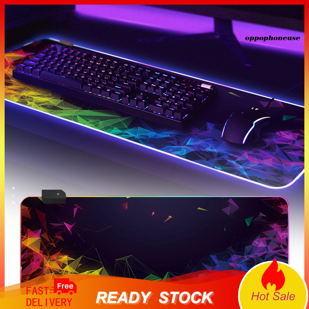 Tấm lót chuột cao su chống trượt có đèn led RGB nhiều màu sắc dành cho PC