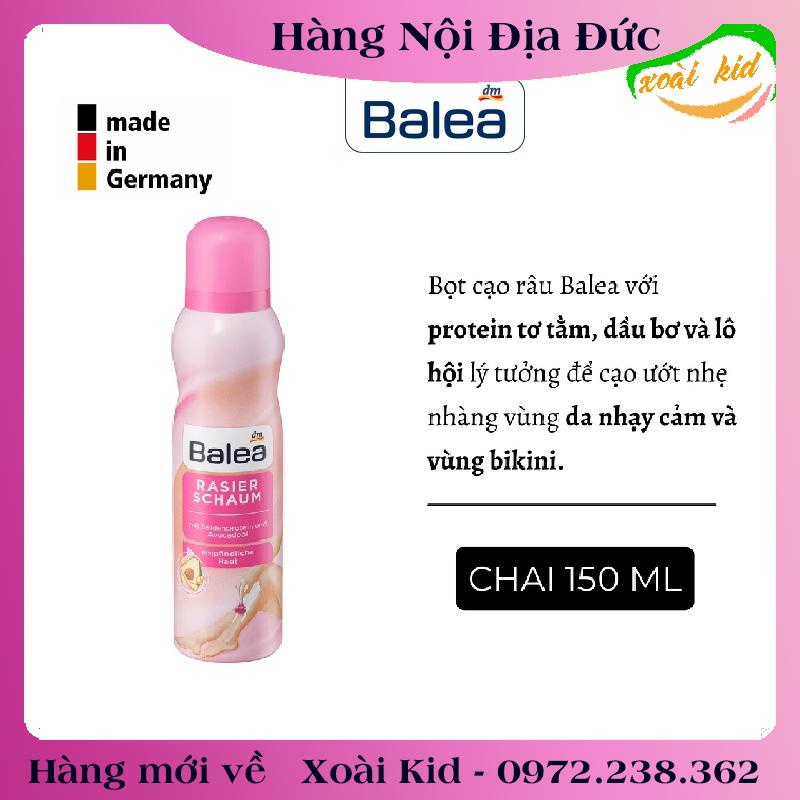 Bộ Bọt/Gel cạo lông Balea Đức - Nội địa Đức Đủ Bill Date mới