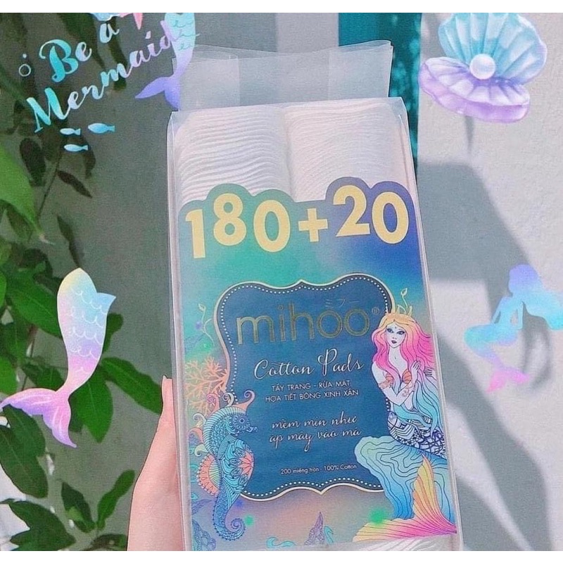 BÔNG TẨY TRANG MIHOO GÓI 200 MIẾNG
