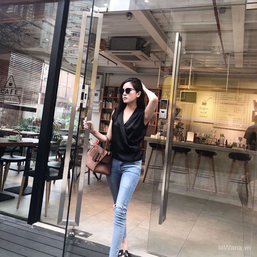 Áo Sơ Mi Chiffon Sát Nách Dáng Ôm Thời Trang Mùa Hè Hàng Mới Dành Cho Bạn Nữ 2021