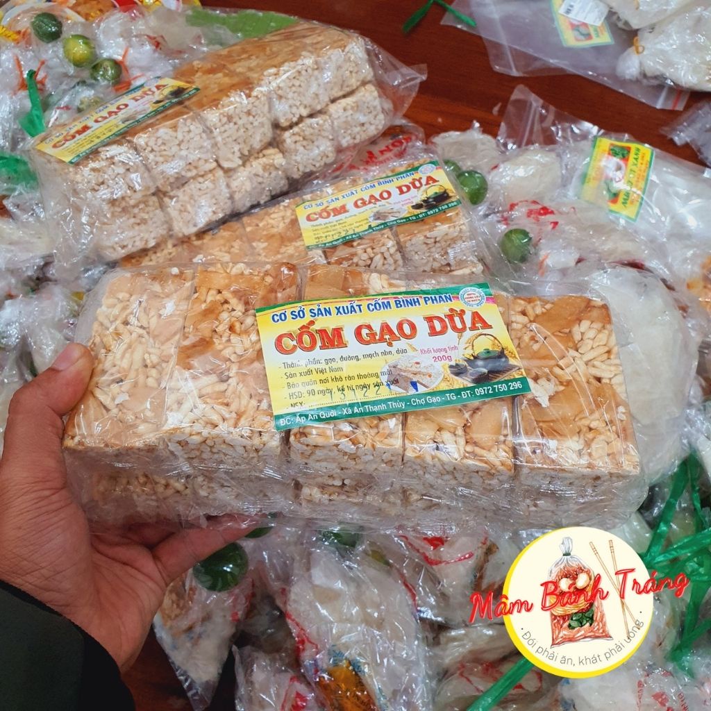 Bánh cốm gạo dừa thơm ngon cốm gạo dừa hương vị quê hương - 04100079