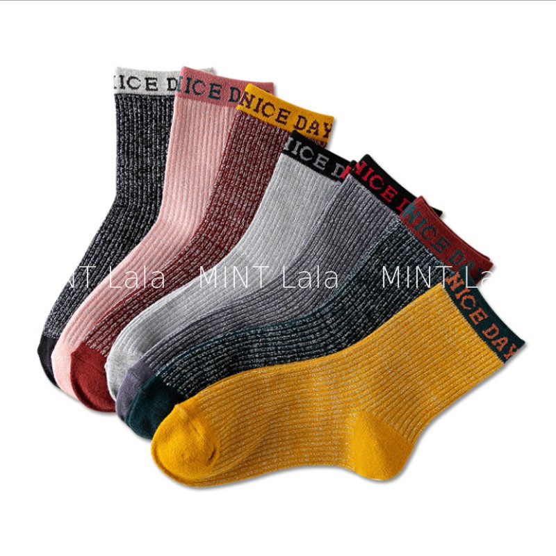 [MỚI] Tất Nữ Cổ Cao Viền Chữ Phong Cách Hàn Quốc