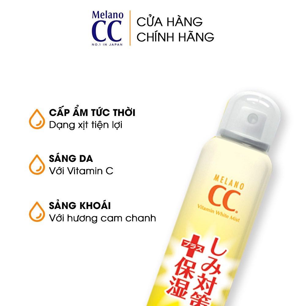 Xịt khoáng Cc Melano trắng da, mờ thâm nám 100ml.