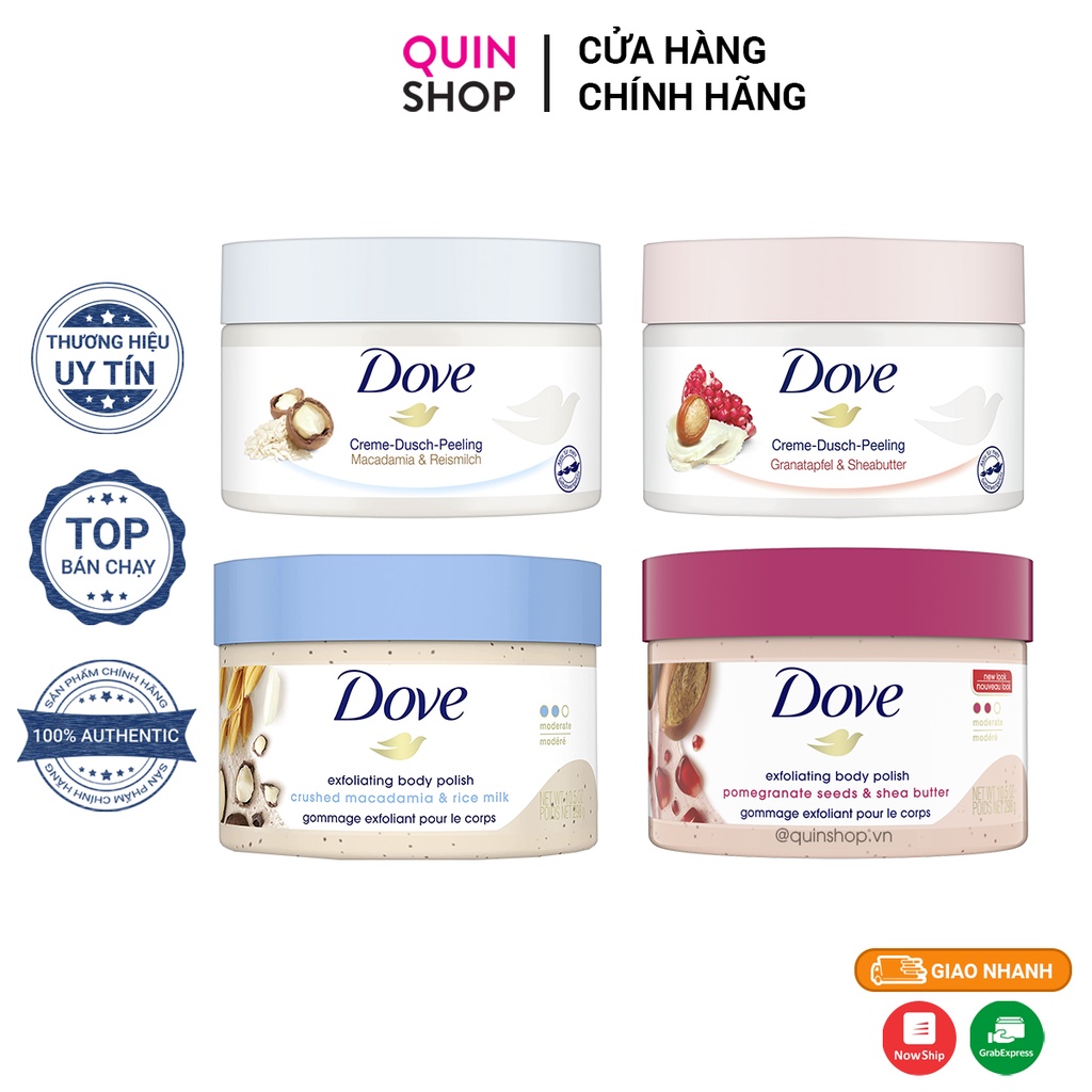 Tẩy Da Chết Toàn Thân Dove Creme Dusch Peeling