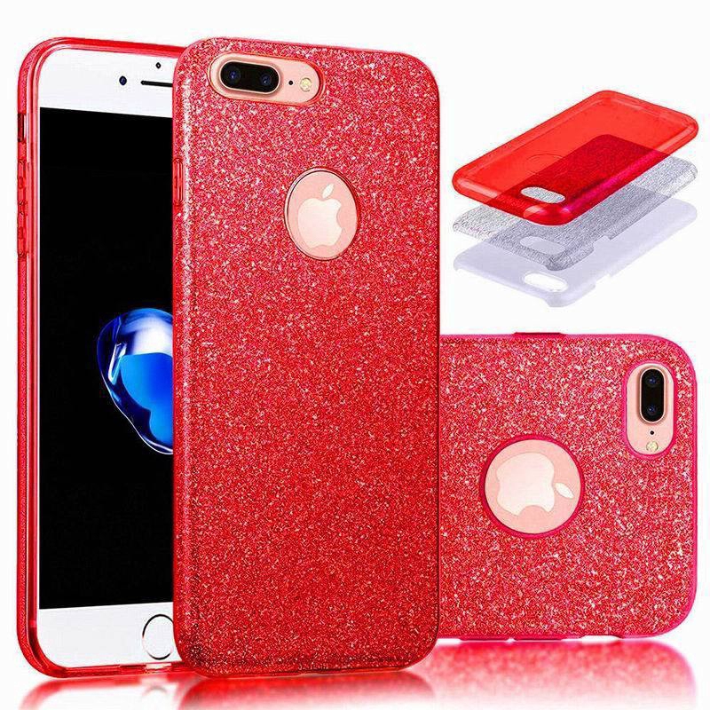 Ốp lưng điện thoại ốp lưng cứng pha lê lấp lánh 3 trong 1 PC / TPU 3 sáng bóng sang trọng cho iPhone 12 pro max 12 mini