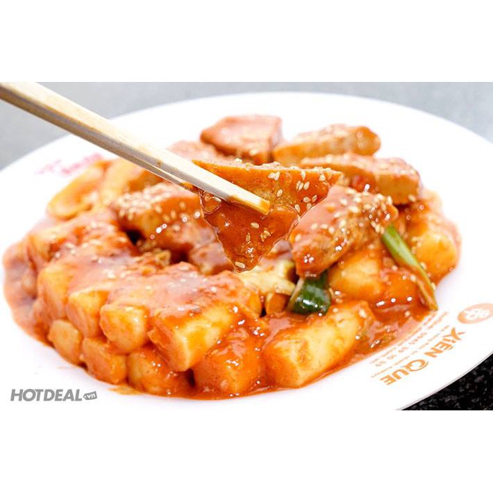 COMBO NẤU BÁNH GẠO TOKBOKKI CAY(500G BÁNH GẠO KÈM 100G SỐT)