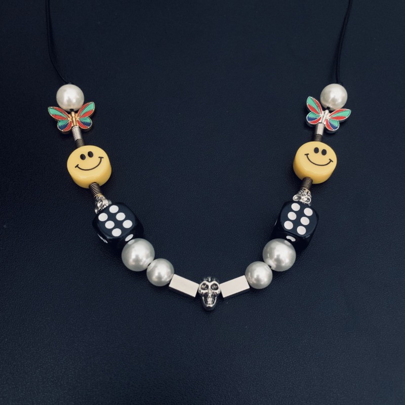 Dây Chuyền Mặt Hình Xúc Xắc Phong Cách Harajuku Cá Tính