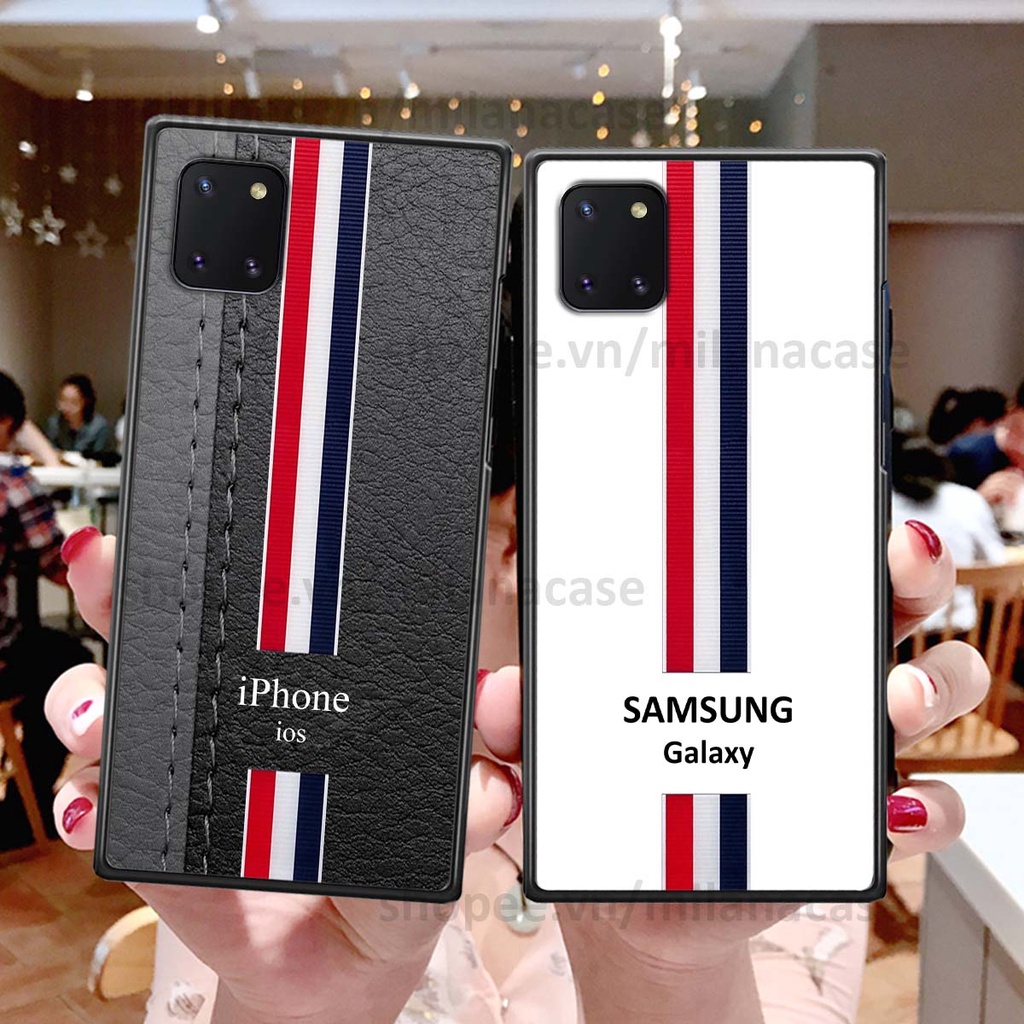 Ốp Samsung Note 10 Lite in giả da phong cách thể thao, cá tính, thời trang