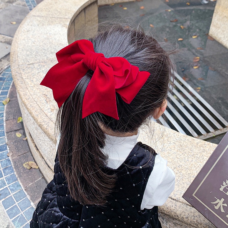 Nơ Cài Tóc Vải Nhung Dễ Thương Dành Cho Nữ
