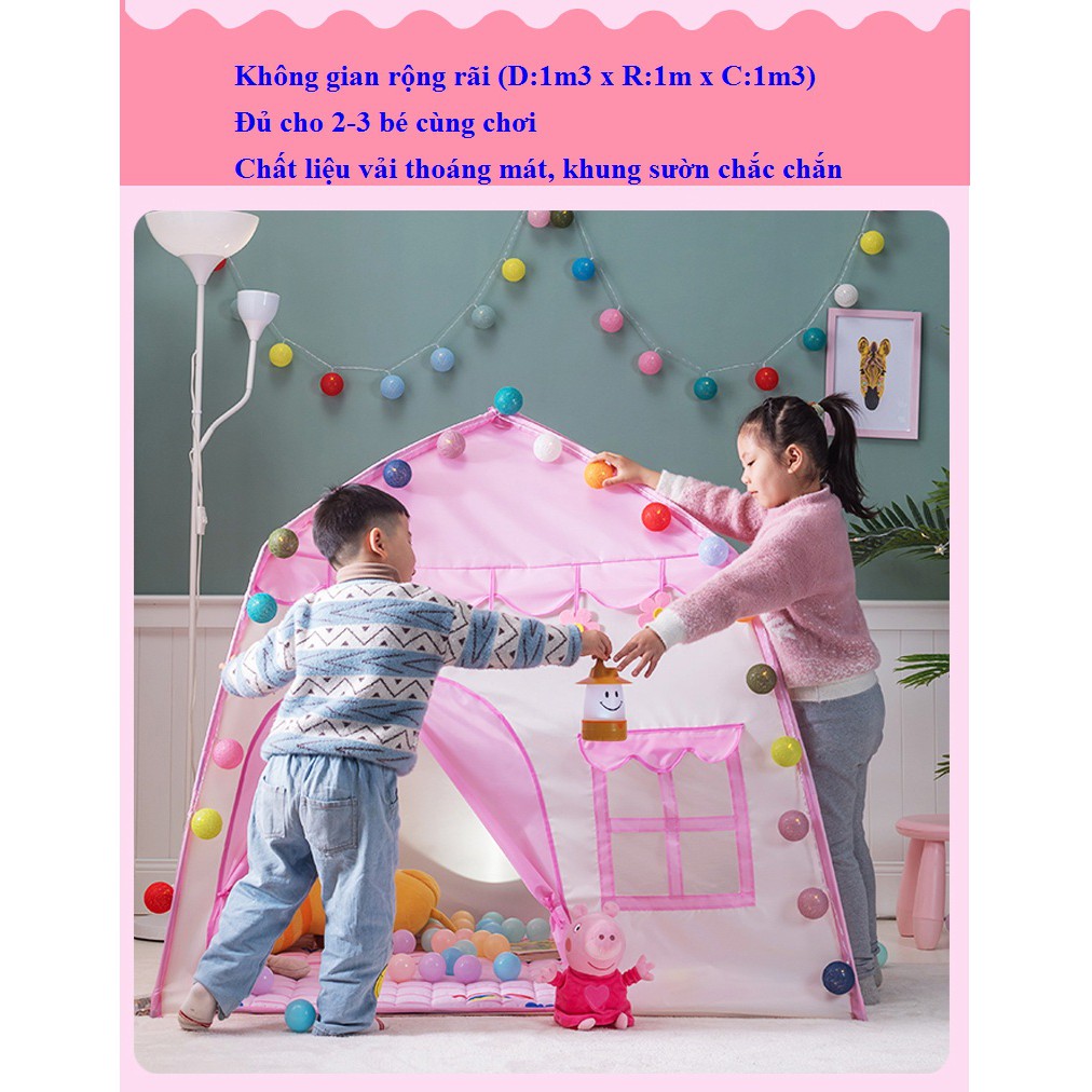 Lều vải [Không kèm phụ kiện] nhà đồ chơi nhà banh cho bé