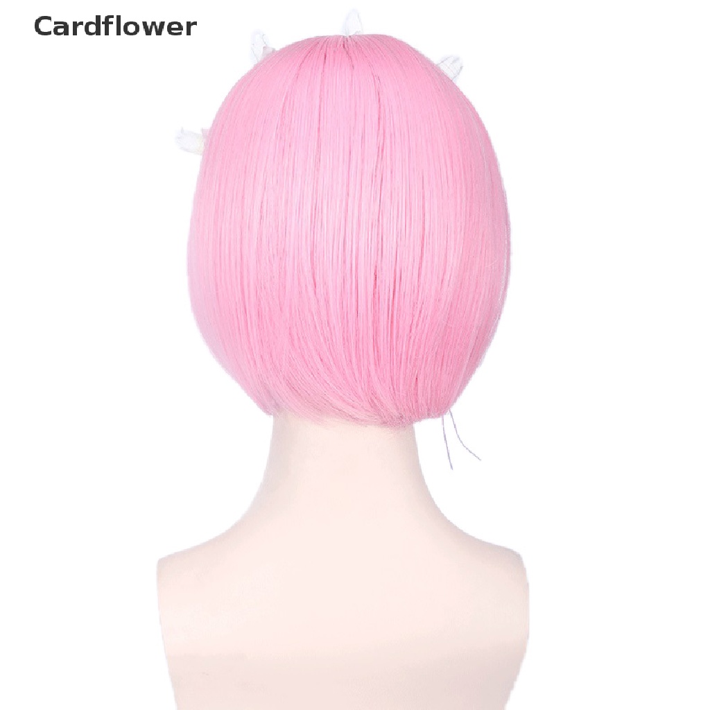 Tóc giả hóa trang Hajimeru Isekai Seikatsu Rem Ram màu hồng/xanh dương