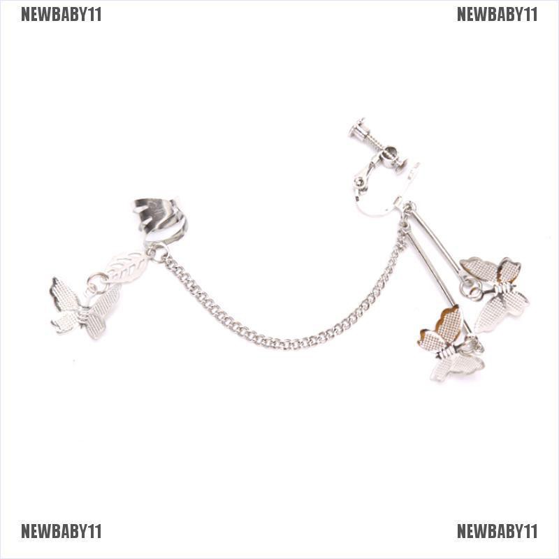 1 Bông Tai Dáng Dài Mặt Hình Bướm Phong Cách Harajuku Cho Nữ NEWBABY11