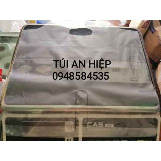 Túi 2 cốc, có vách ngăn giữa (1kg) | 2-Cup Plastic Bag Carrier with Handle and sealed middle gap