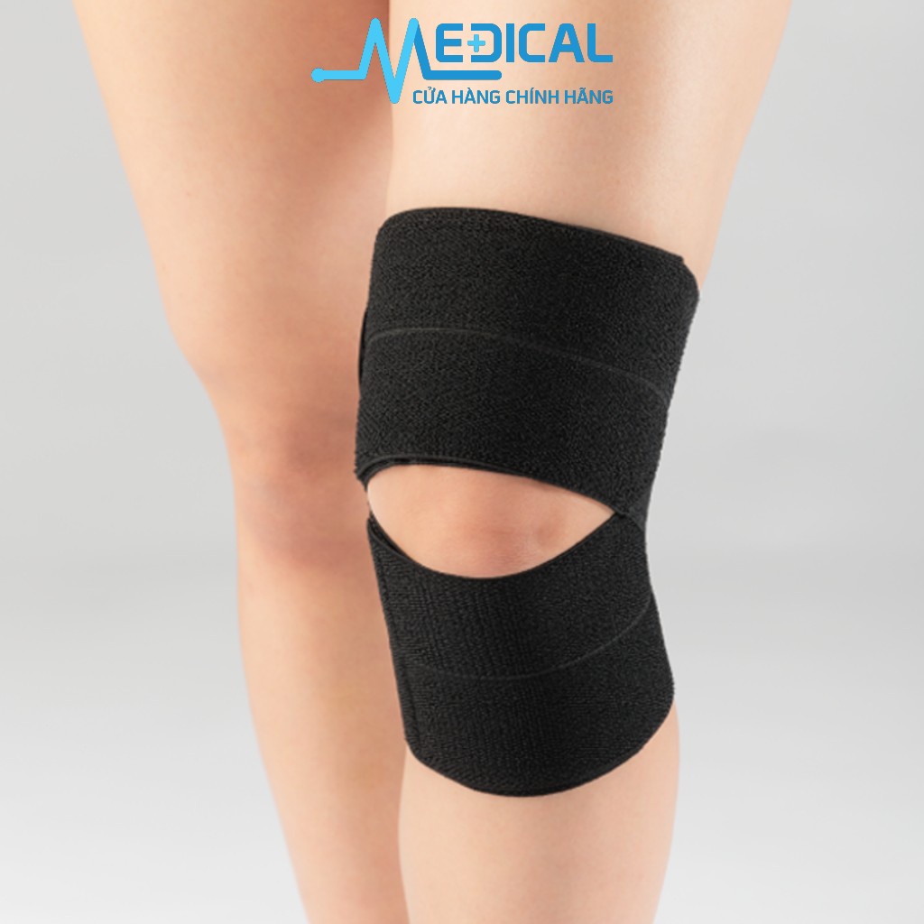 Bó gối cố định BONBONE FREE KNEE SUPPORTER KI ( 1 cái ) màu đen - MEDICAL