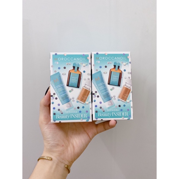 Set dưỡng tóc Moroccanoil Treatment 15ml - Hydrating Styling Cream 20ml - Night Body Serum 10ml