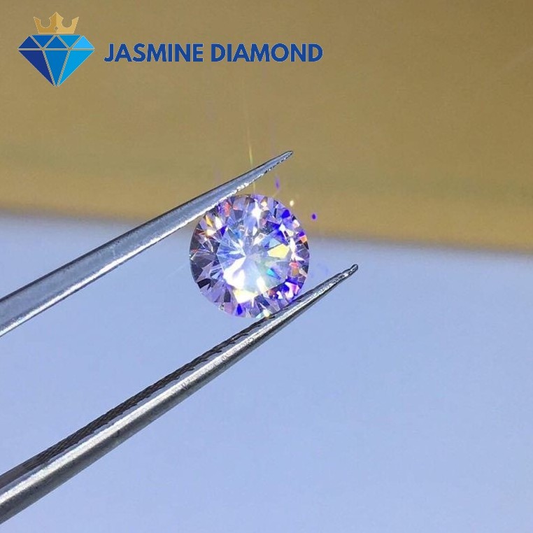 (Size từ 4-7.5 ly) Kim cương nhân tạo Mỹ Moissanite giác cắt tròn