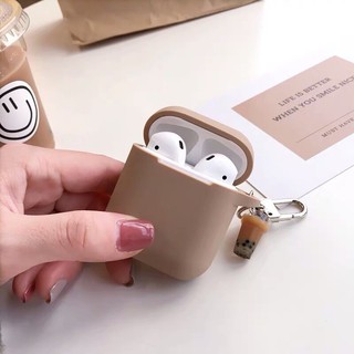 Vỏ bảo vệ hộp đựng tai nghe Airpods màu trơn cao cấp chất lượng