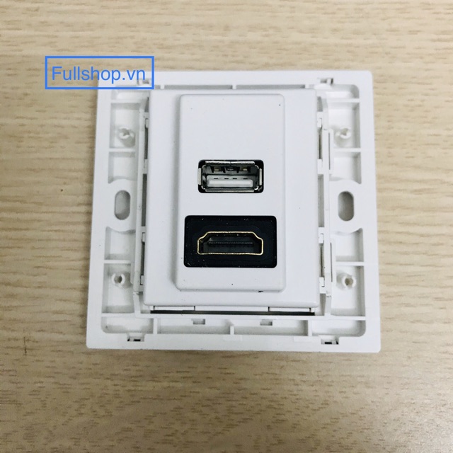 Bộ ổ cắm USB và HDMI lắp đế âm chuẩn vuông Simon 700494