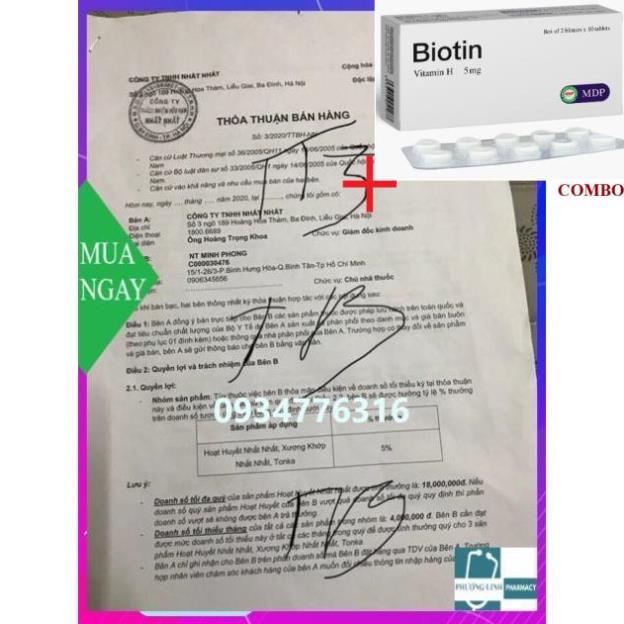Combo Biotin 5mg+ Xương Khớp Nhất Nhất ( chính hãng)