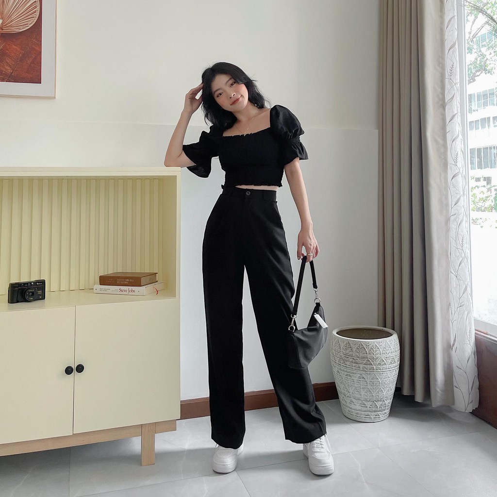 QUẦN TÂY SUÔNG XẾP LY ZAREEN TRS17 ĐEN