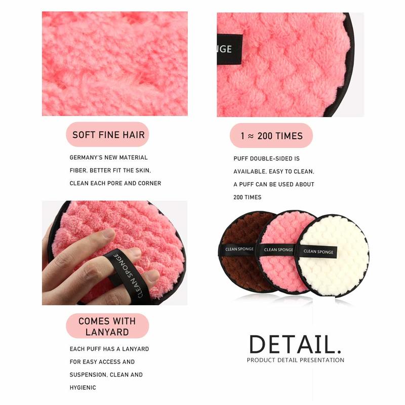 Bông Tẩy Trang Hình Tròn Bằng Sợi Tổng Hợp 4 Màu Tùy Chọn