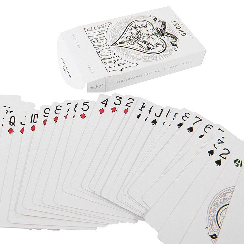 Bộ Bài Bicycle Ghost White Legacy Edition Playing Cards, Di Sản Phiên Bản Ma Trắng, Thẻ Sưu Tập USPCC, Trò Chơi Thẻ Ma Thuật, Đạo Cụ Ảo Thuật Cho Nhà Ảo Thuật