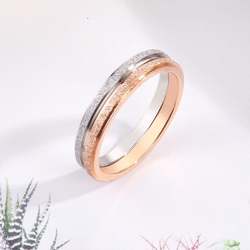 Nhẫn nữ TITAN KHÔNG GỈ ánh kim lấp lánh đơn giản phong cách ins hàn quốc trang sức nữ thời trang