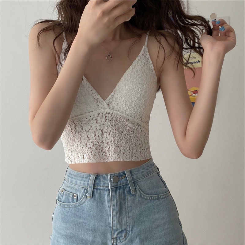 Áo bra ren hoa dáng croptop sexy 990