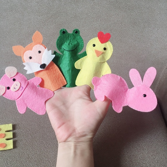 Rối ngón tay hình động vật ( hình thật)