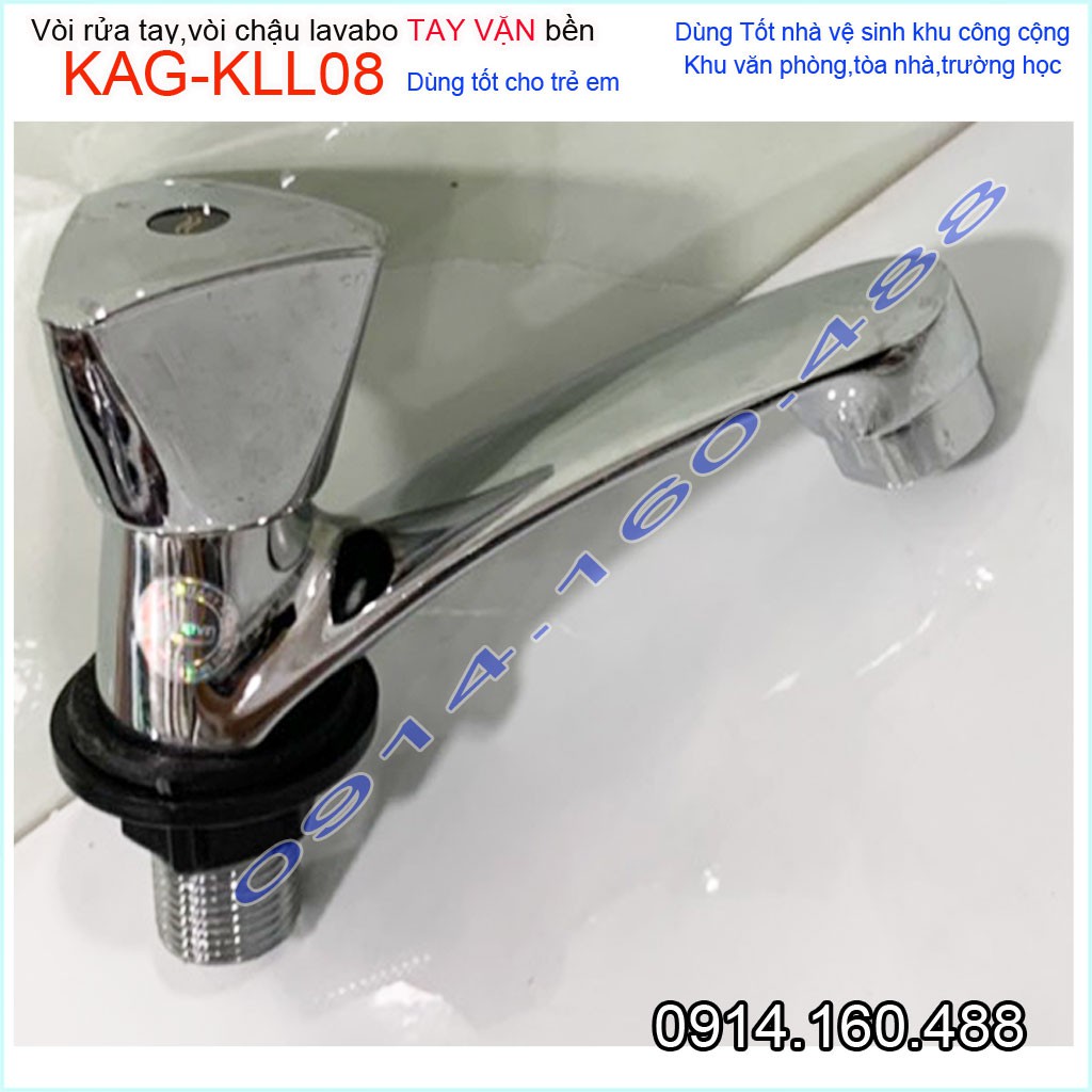 Vòi lavabo lạnh KAG-KLL08, vòi chậu rửa mặt tay vặn tam giác cao cấp nước chảy mạnh sử dụng tốt