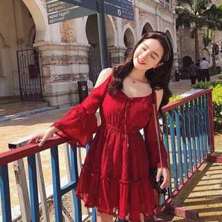 (ORDER ) Váy xoè trễ vai Ulzzang hàng cao cấp