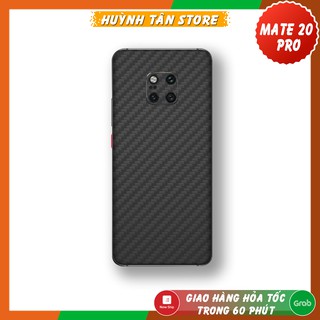 Miếng dán decal carbon mặt sau Huawei Mate 20, Mate 20 Pro chống trầy mặt lưng, chống bám vân tay