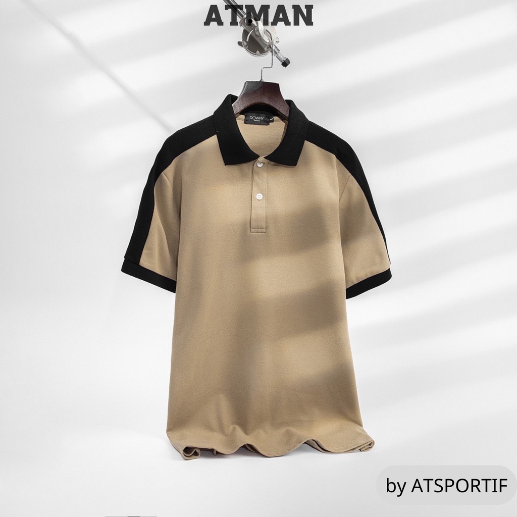 Áo polo nam ATMAN, áo thun có cổ, chất vải cotton cá sấu, phom regular, dễ mặc, dễ phối đồ