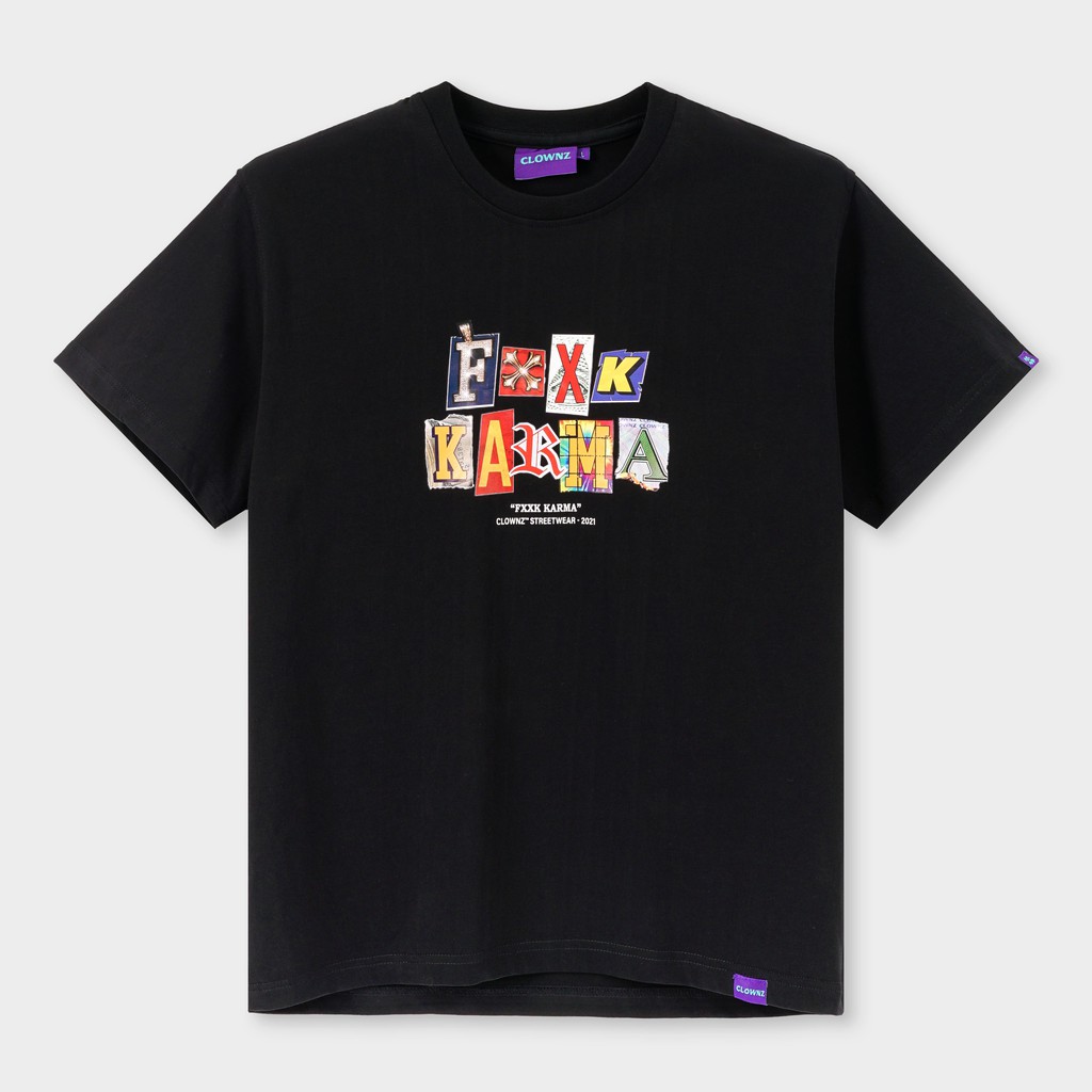 Áo thun tay lỡ local brand unisex Clownz Karma form rộng, chất cotton | BigBuy360 - bigbuy360.vn