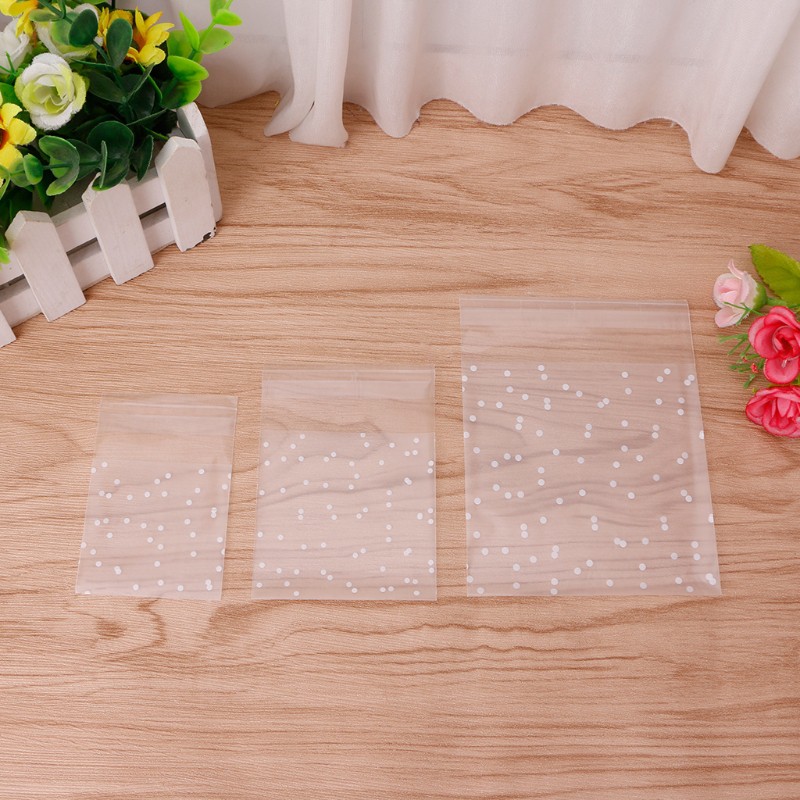 ❤❤ 100Pcs Christmas Self Adhesive Cookie Candy Treat Gift DIY Plastic Package