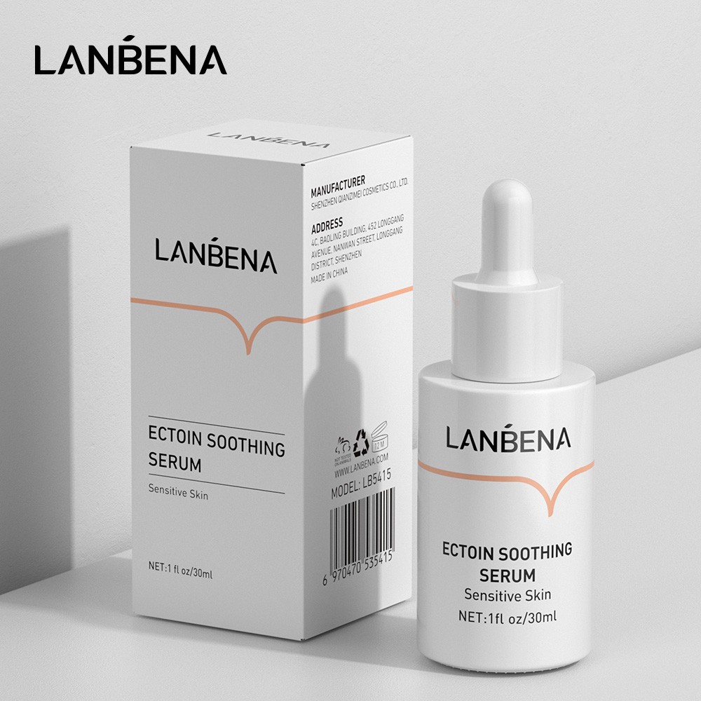 Serum LANBENA Ectoin cấp ẩm làm mềm nâng cơ da chống dị ứng thể tích thực 30ml dành cho da nhạy cảm