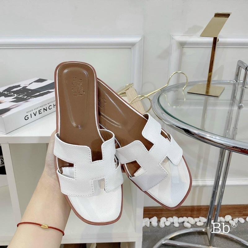 Dép lê nữ - HM màu đen 👠 𝐑𝐄̉ 𝐕𝐎̂ Đ𝐈̣𝐂𝐇 👠- hồng - trắng - xanh rêu - xanh ngọc - nâu da bò - xám - vàng - da sần hàng đẹp