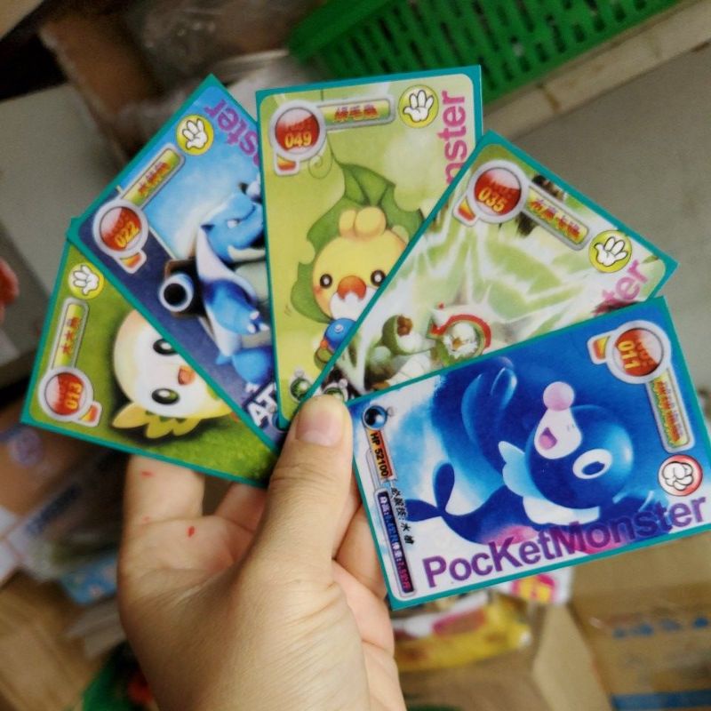 Vỉ 24 xấp bài pokemon kéo búa bao