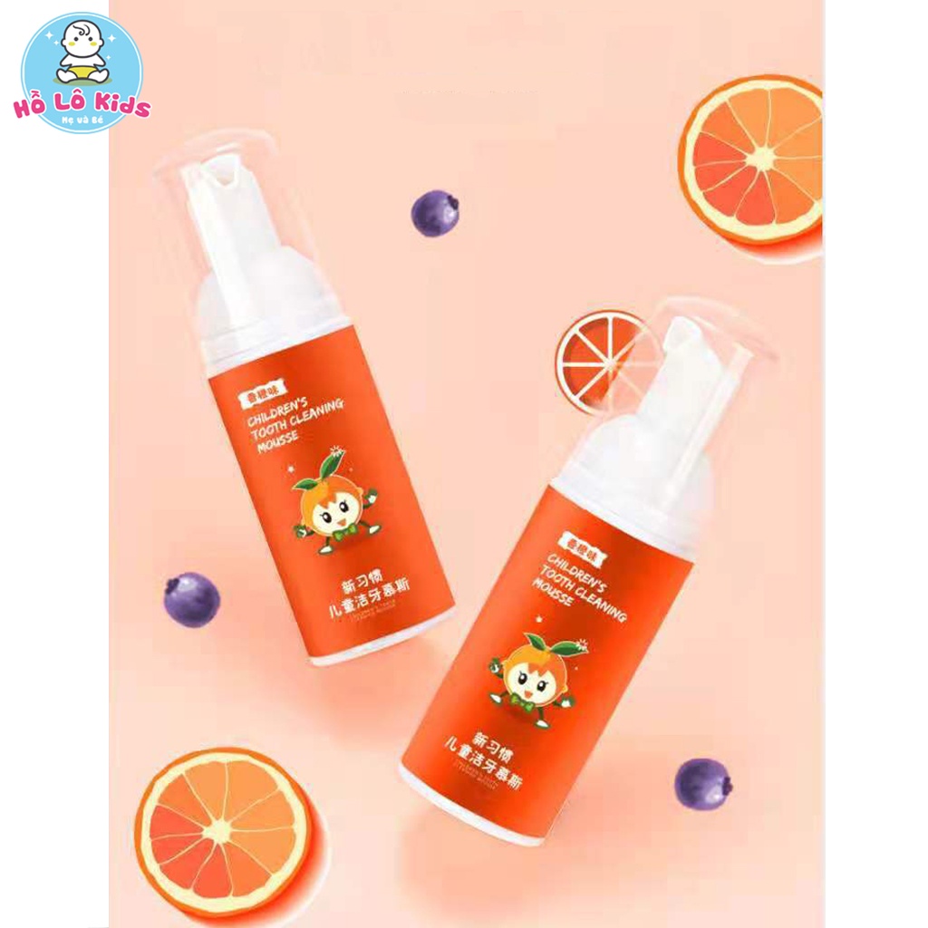 Kem đánh răng tạo bọt cho bé nuốt được, kem đánh răng vị dâu cam cho bé Hồ Lô Kids