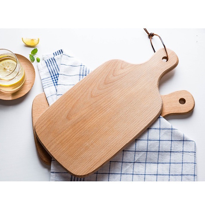 Thớt tay cầm gỗ, thớt trang trí bằng gỗ BEECH - GIBA