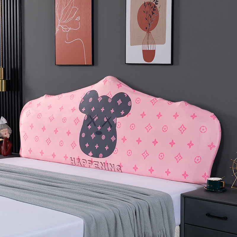 Vỏ Bọc Đầu Giường Gỗ / Giường Hình Bán Nguyệt Bằng Da Co Giãn Màu Trơn Phong Cách Châu Âu Thông Dụng