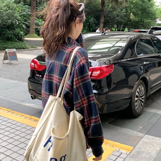 ZHELIHANGFEI Áo Sơ Mi Tay Dài Form Rộng Họa Tiết Sọc Theo Phong Cách Preppy Dễ Phối Đồ