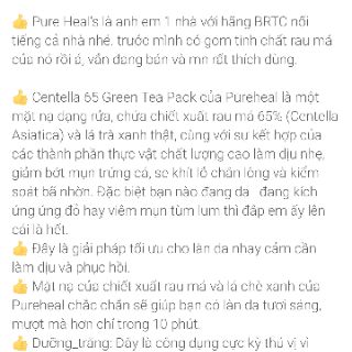 Mặt nạ đất sét rau má + trà xanh ( order )