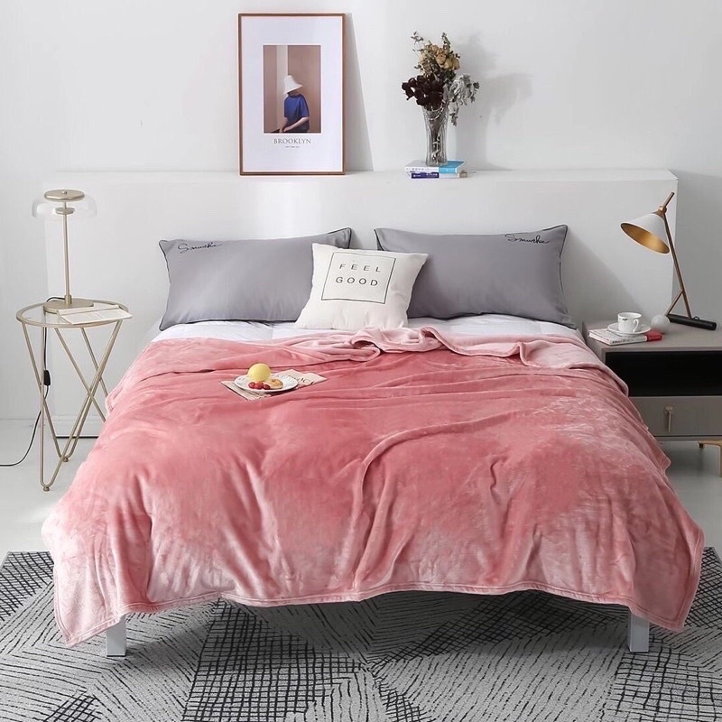 Chăn Lông Thỏ Blanket Siêu Mềm Mịn-Kèm Túi Siêu Sang