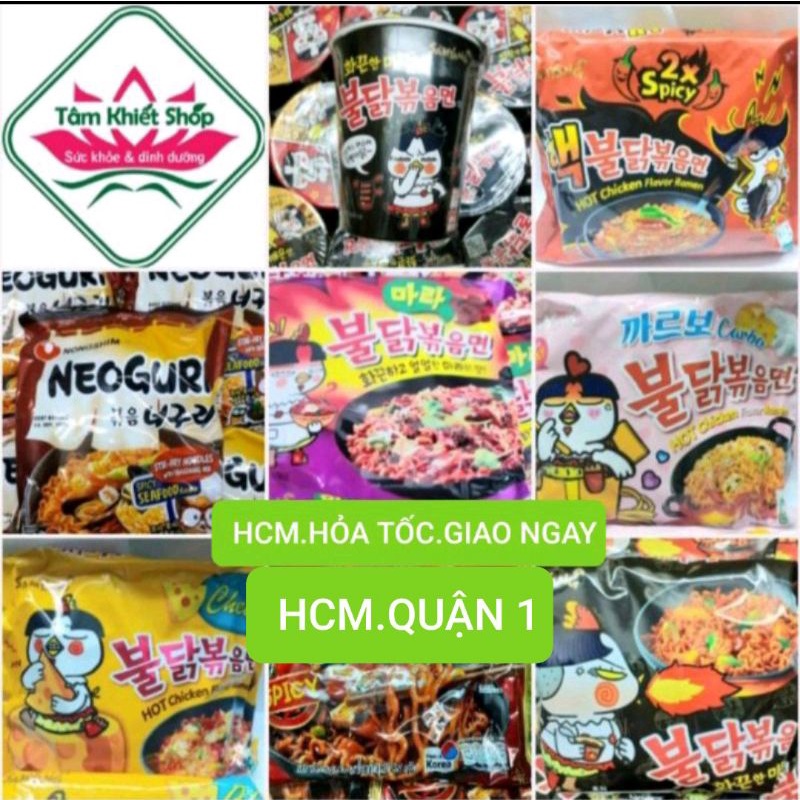 16 LOẠI mì cay hàn quốc samyang nongshim - hcm giao trong ngày HỎA TỐC