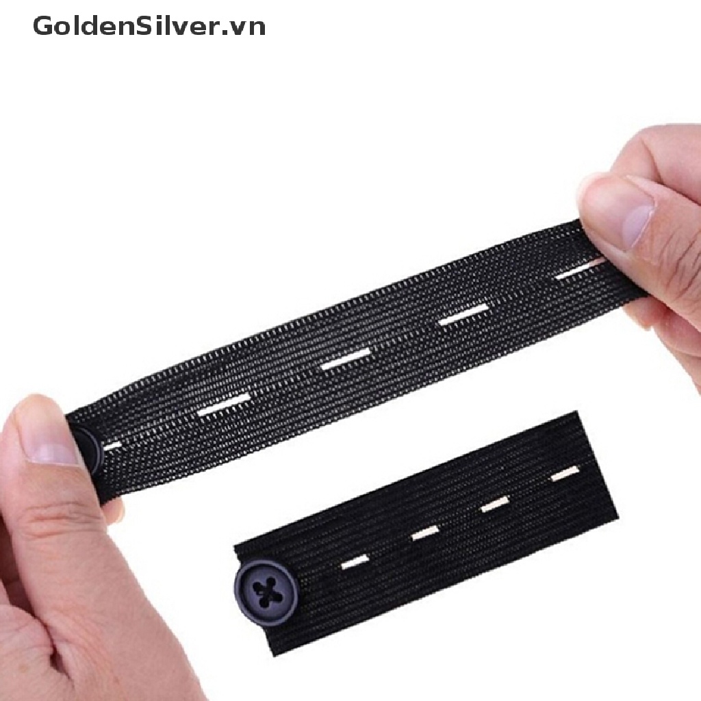 Set 10 Nút Thắt Lưng Co Giãn Màu Bạc Có Thể Điều Chỉnh Cho Phụ Nữ Mang Thai