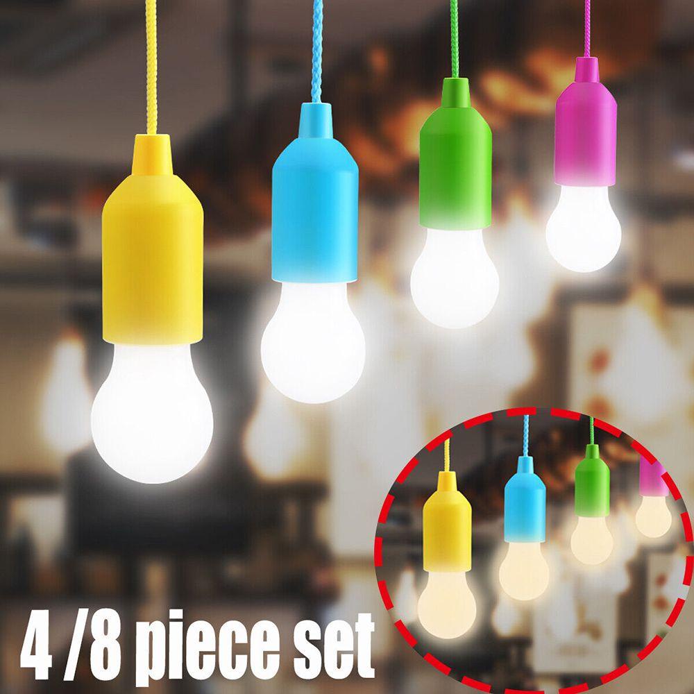 ZAIJIE24 1x / 4x / 8 Bóng Đèn LED Treo Lều Trại Chạy Pin