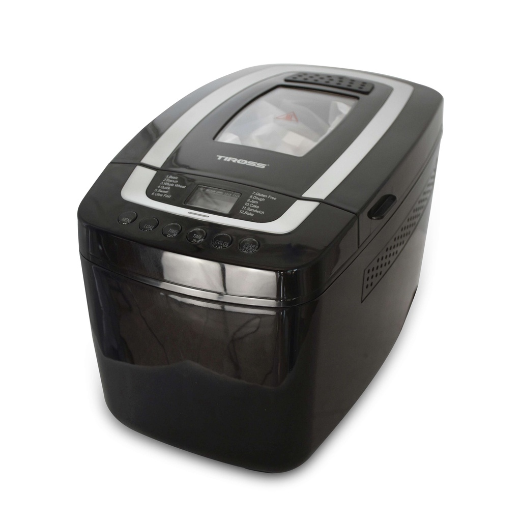 Máy làm bánh mì Tiross TS8230 - 12 chương trình, 2.5 pound, chống dính, 800W