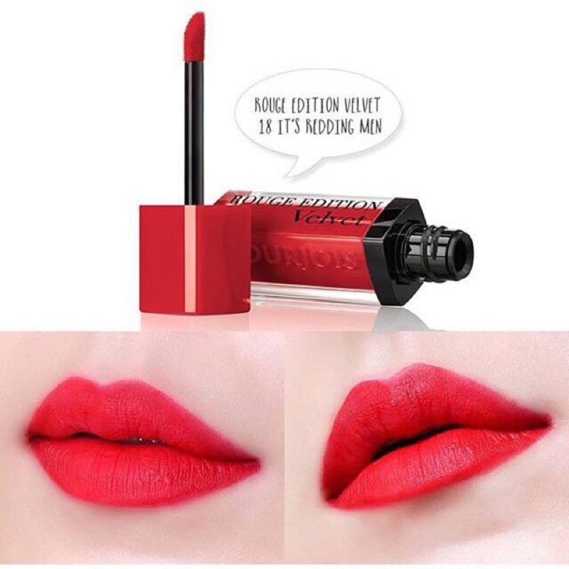 Son BJ Velvet 18 - Bourjois Rouge Edition Velvet Cam Kết Chuẩn Auth màu 18 : It’s redding mean