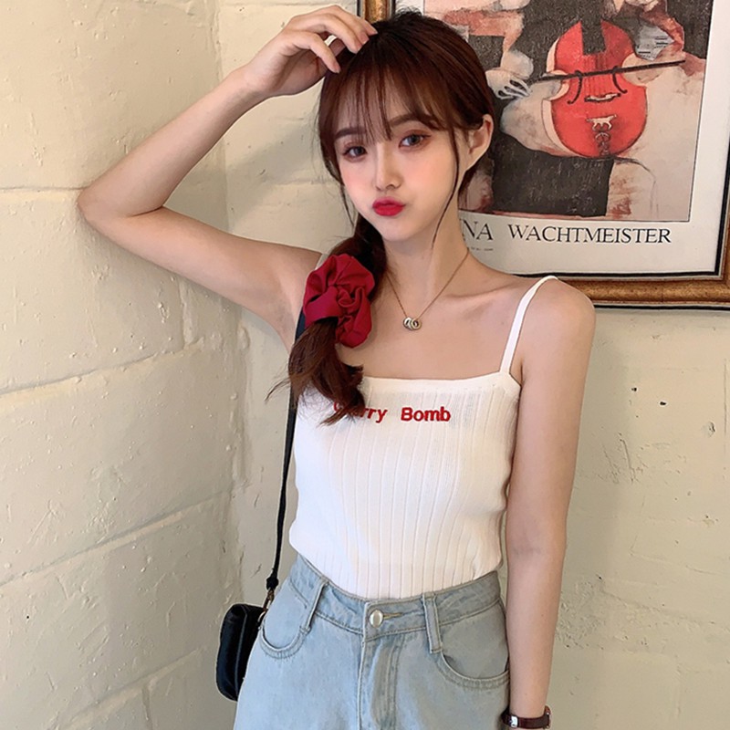 Áo hai dây ôm CHERRY áo 2 dây croptop nữ thun gân mềm mịn - VIETSTAR